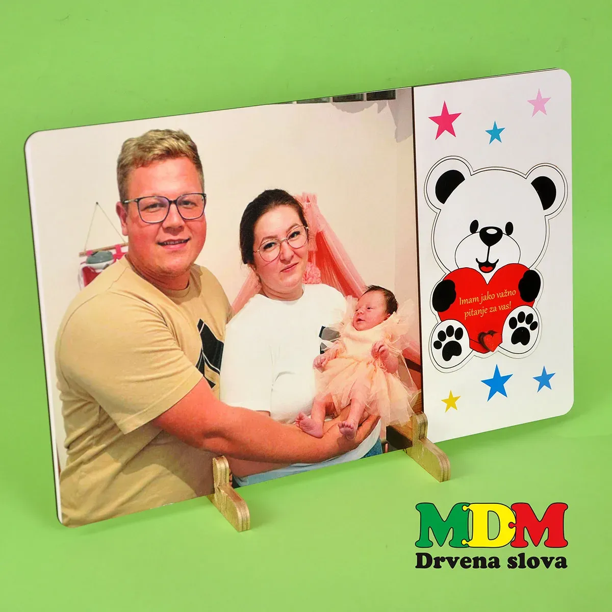 Drvena pozivnica za kumstvo | Personalizirana gravura