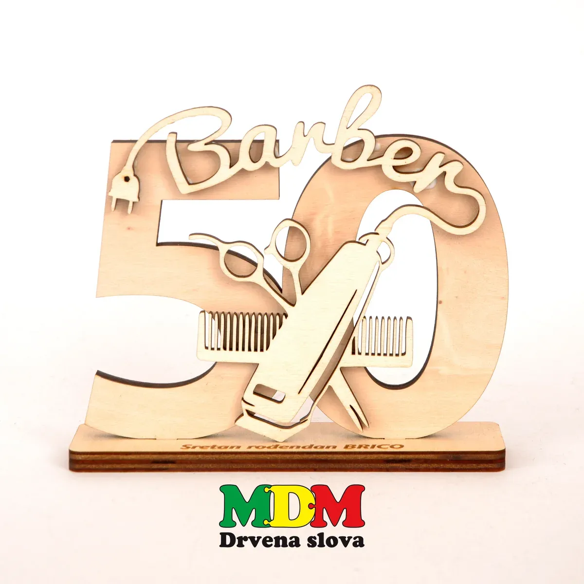 Drveni poklon za frizera | Personalizirana dekoracija i uspomena