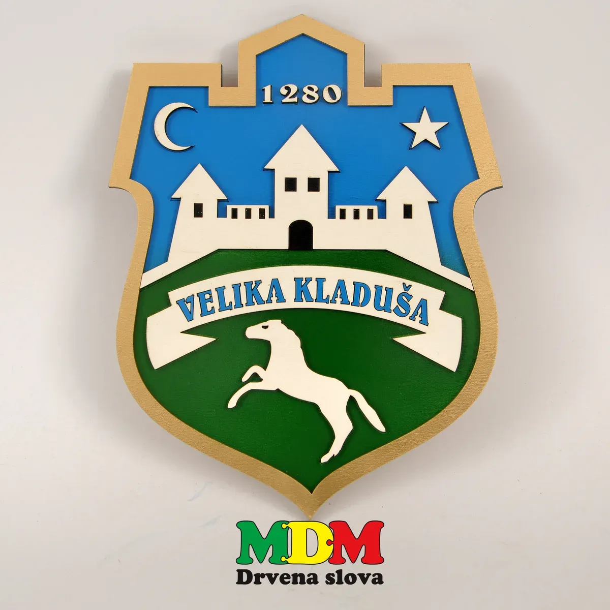 Suvenir – drveni grb općine Velika Kladuša | Drvena dekoracija