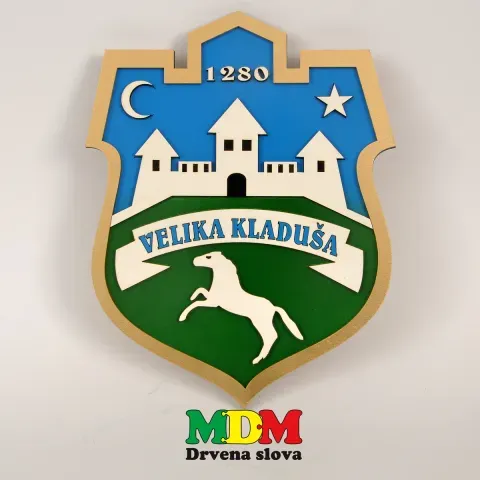 Suvenir – drveni grb općine Velika Kladuša | Drvena dekoracija