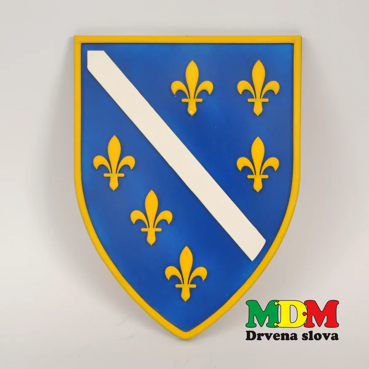 Drveni suvenir grb Bosne i Hercegovine – ljiljani | Tradicionalni ukras