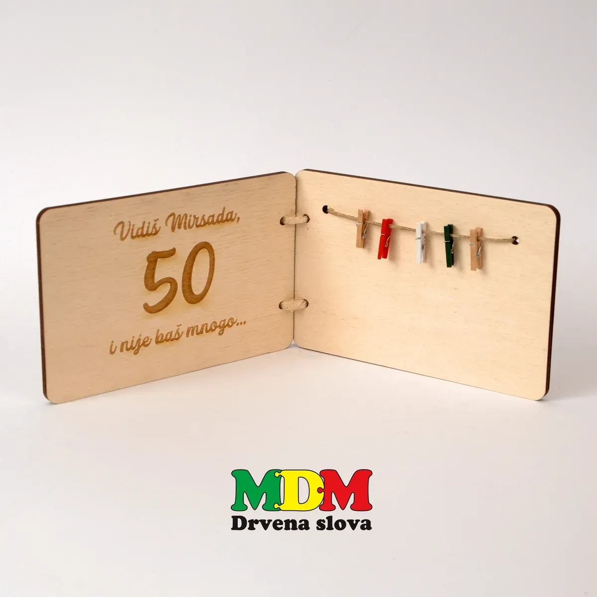 Drvena rođendanska čestitka | Personalizirana čestitka od drveta