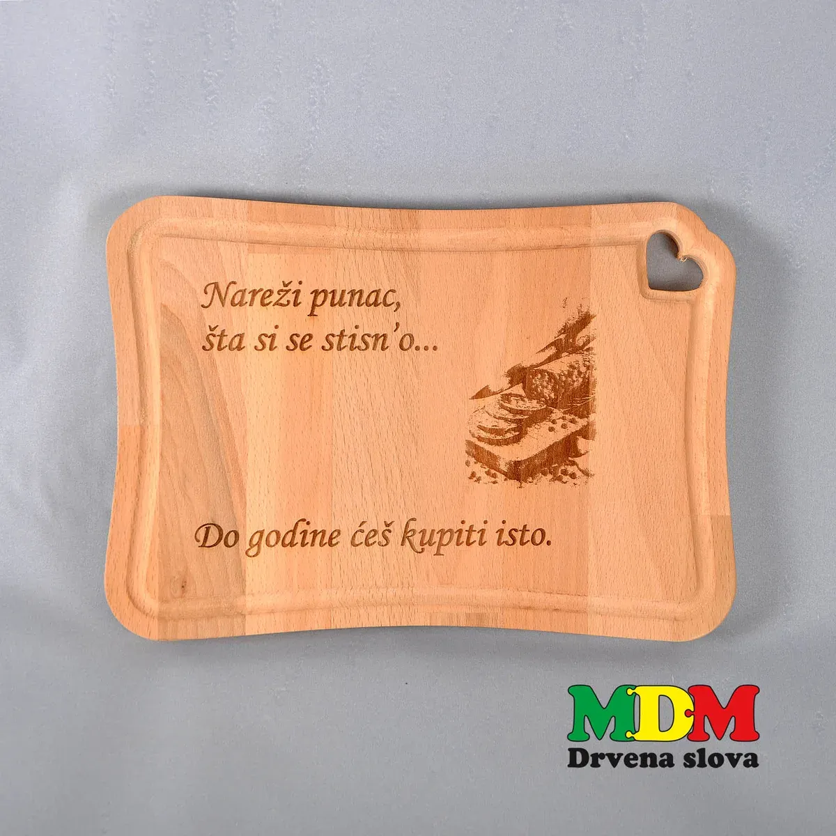 Personalizirana drvena daska za mezu – Gravirana daska za serviranje